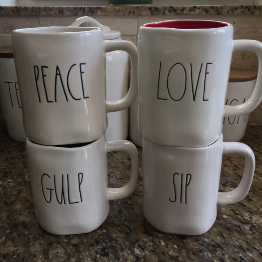 4 New Rae Dunn Mugs - Picture 1 of 1